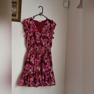 Entro Dress Women S Multicolor Elegant Floral Midi Versatile Special Occasion